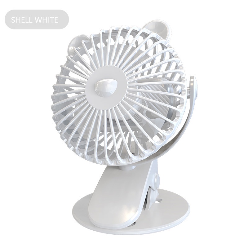 Clip Mini Fan 720° Rotating Kipas Angin Meja Mini Jepit Portable USB 3rd Gear Adjustable