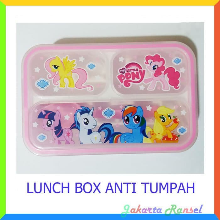 (PROMO DISKON) LUNCH BOX ANAK KUDA PONY MYLITTLE PONY KOTAK MAKAN TEMPAT BEKAL PONI / WADAH MAKAN