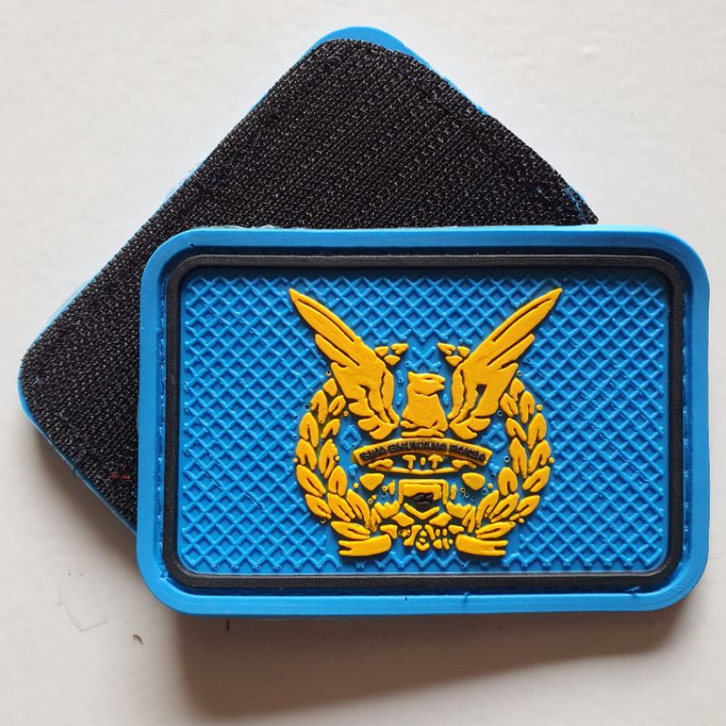 patch rubber logo TNI AU angkatan udara/rubber patch tni au/tempelan emblem karet velcro