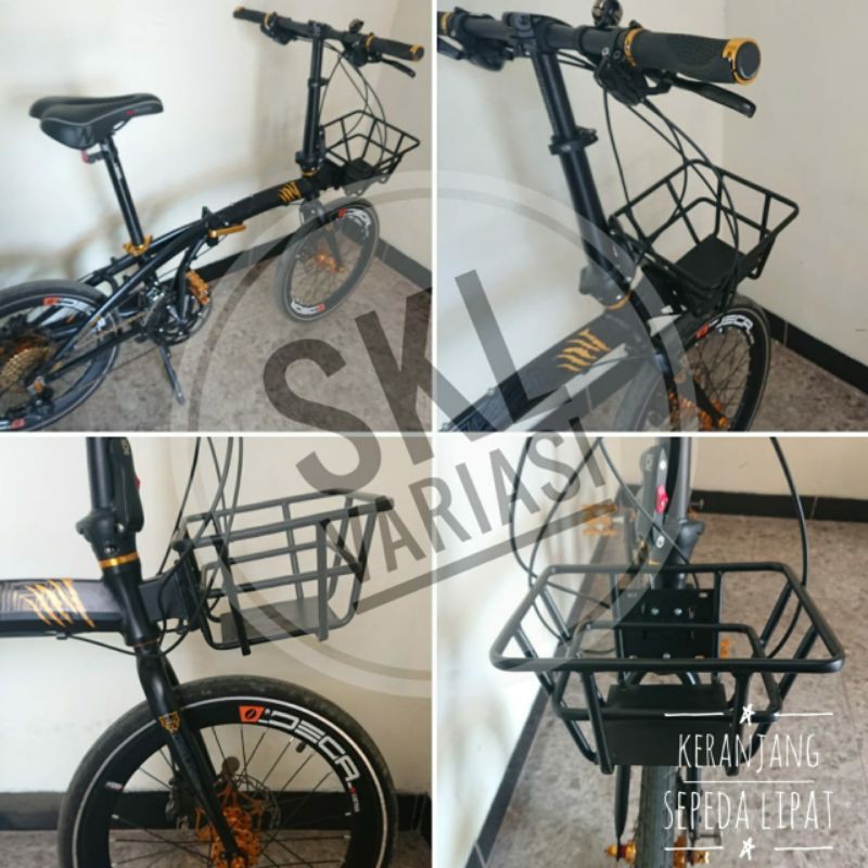 Front Rack Depan Rak Sepeda Keranjang buah sayuran barang model Ring Basket Sepeda Lipat Bracket Front Block