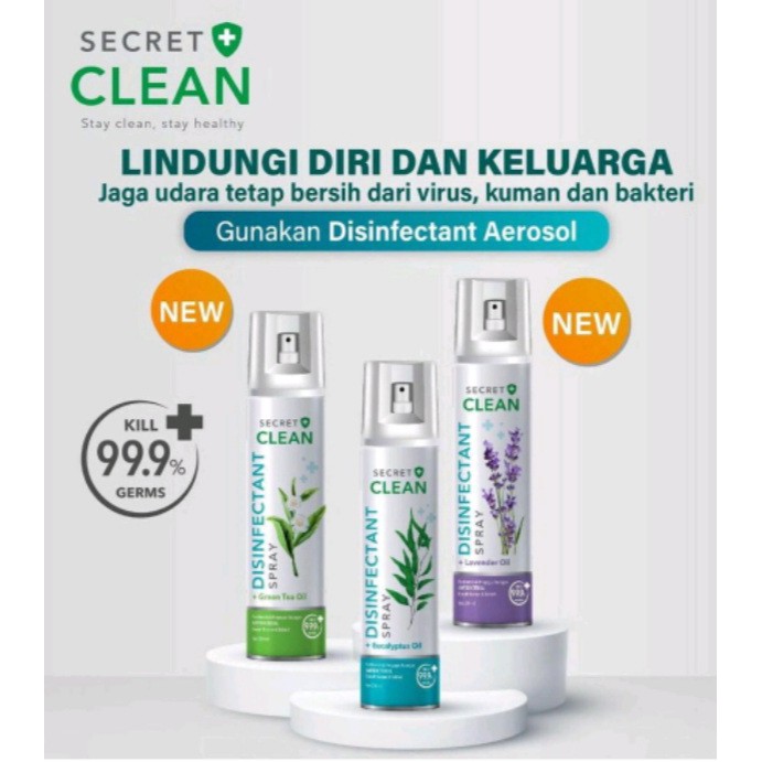 Secret Clean Disinfektan Spray 200 ml + Eucalyptus Oil