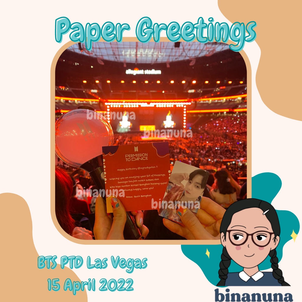 

PAPER GREETINGS BTS PEMISSION TO DANCE LAS VEGAS