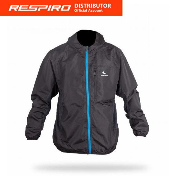 JAKET HOODIE RESPIRO PACKLITE R1 PRIA WANITA AKTIF PRAKTIS POUCH FLEKSIBEL WINDPROOF