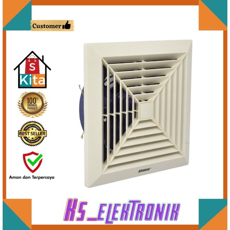 Krisbow Exhaust Fan 10 inci Kipas ventilasi Kipas sirkulasi udara Kipas angin plafon