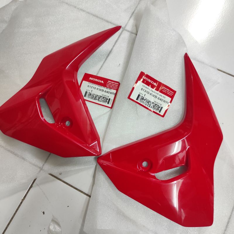 KUPING SPAKBOR BLADE CW MERAH SET KIRI KANAN ORIGINAL AHM 61210-KWB-640WRD 61310-KWB-640WRD