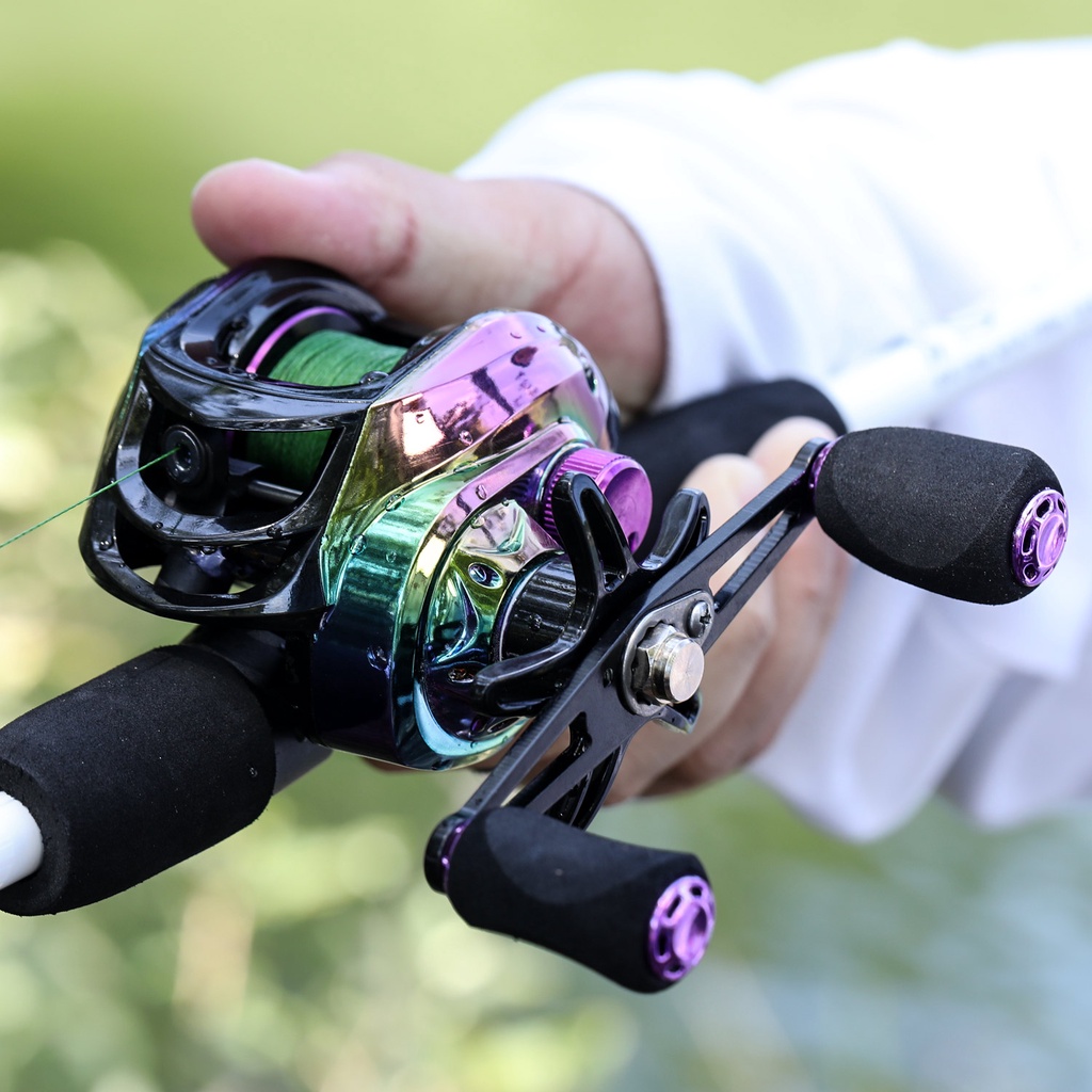 Casting Fishing Reel Max Drag Full Metal Spool  Reel 18 + 1 Ball Bearings 7.2: 1 Rasio Roda Gigi Kanan Kiri Handle Knob Pegangan EVA Air Asin Gulungan Pancing Air Tawar Gear Tackle Outdoor