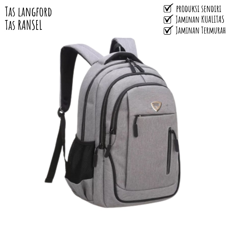 Tas Ransel Pria - Tas Sekolah Remaja Dewasa Kuliah Kerja Model Korea Kekinian Murah Terbaru Import Lokal Original Multifungsi Stylish Backpack Punggung Bahu Simple Elegan Casual Classis Premium Cowok