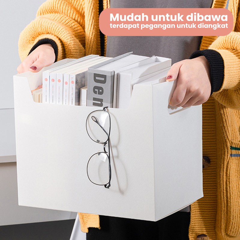 FOLDABLE DESKTOP BOX CONTAINER ANTI AIR KOTAK PENYIMPANAN BUKU SERBAGUNA