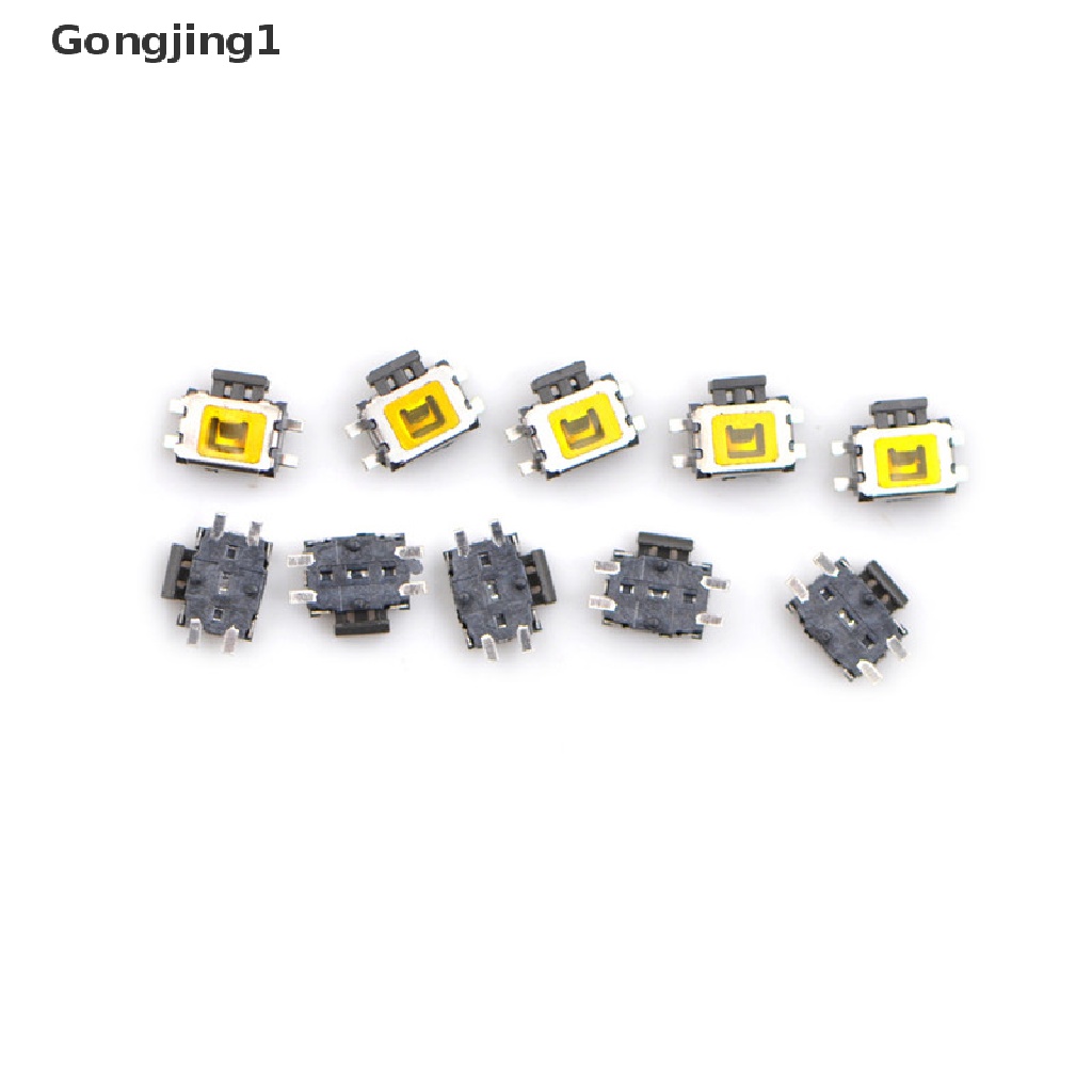 Gongjing1 10pcs Yd-3414 4pin Smd Tact Power Switch Tombol