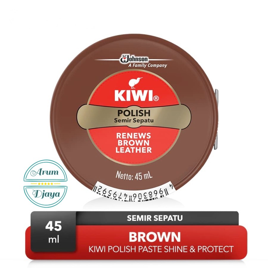 Kiwi Semir Sepatu Coklat Kiwi Paste SP Shoe Polish Semir Sepatu Brown 45mL