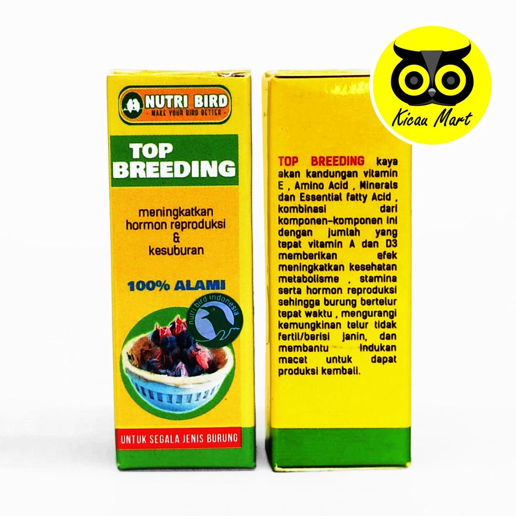 VITAMIN OBAT TERNAK BURUNG LOVEBIRD KENARI MURAI KACER JANTAN BETINA TOP BREEDING NUTRIBIRD VTTBRFY