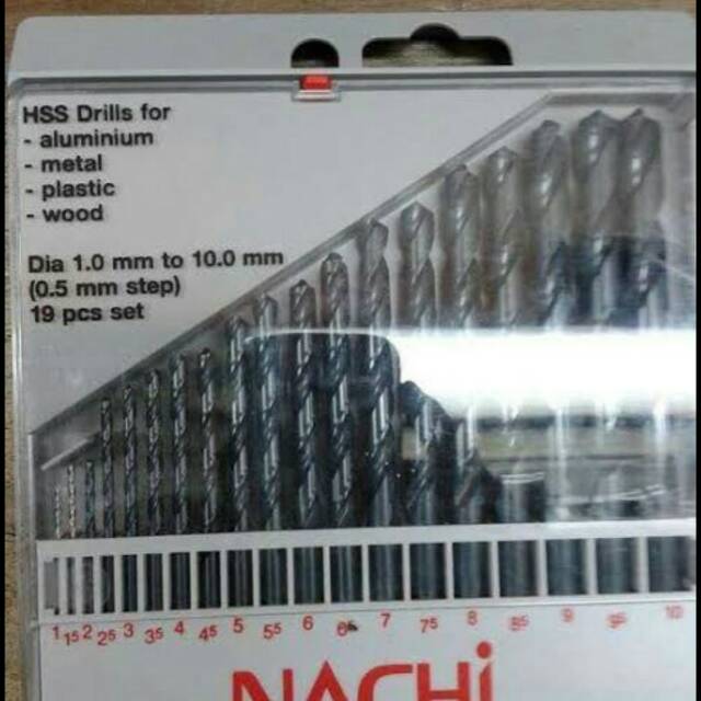 Mata Bor Besi Nachi 1-10mm Set