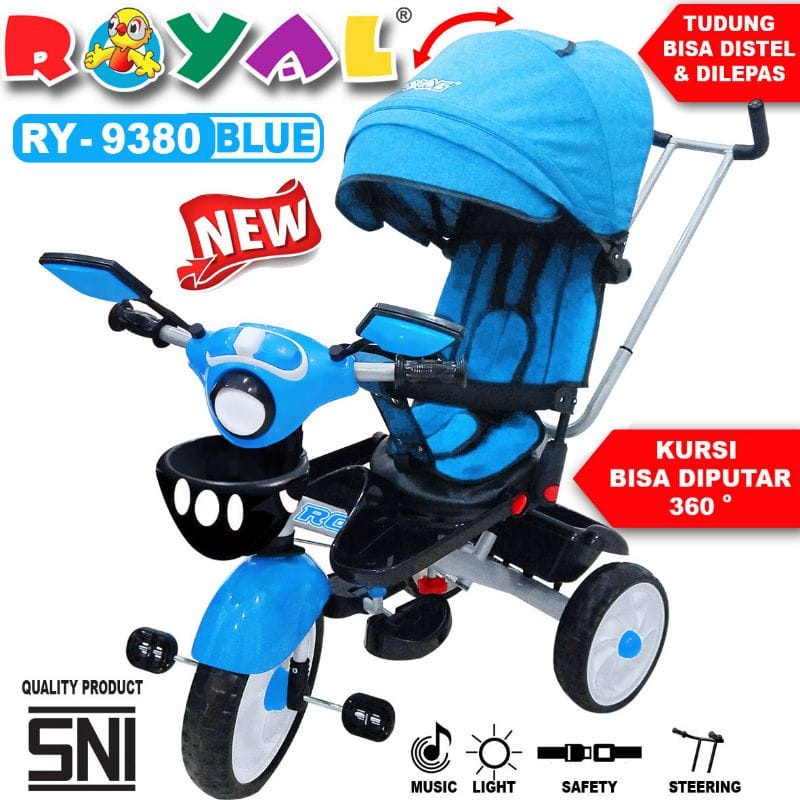 ROYAL Sepeda Anak Roda 3 Tiga Stroller Anak Terbaru Royal 9380 9680 9180 8580 6380 6680 5098 3298 22