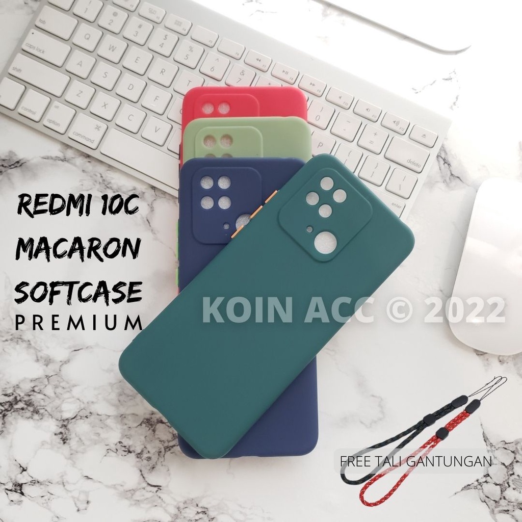 PREMIUM SOFT CASE REDMI 10C 10 c Terbaru || casing/sofkes polos/sof/silicon baby skin pastel warna merah hijau biru navy