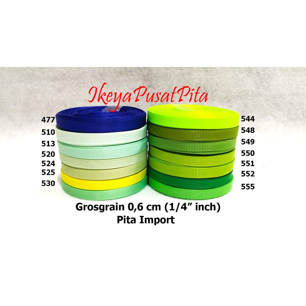 

(10 yard) Pita Grosgrain Polos 0,6 cm (1/4" inch) | Pita import | Grosgrain Ribbon 6 mm pg 9 | Toko Bahan Craft | Ikeya Pusat Pita