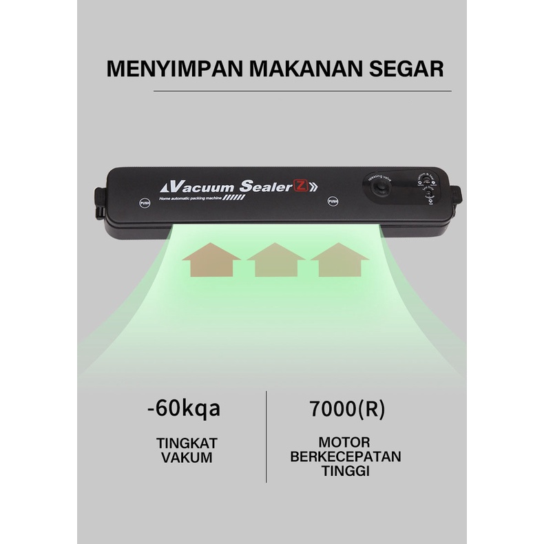 Mesin Vacuum Sealer Makanan Alat Vakum Dan Penyegel Pengemas Otomatis