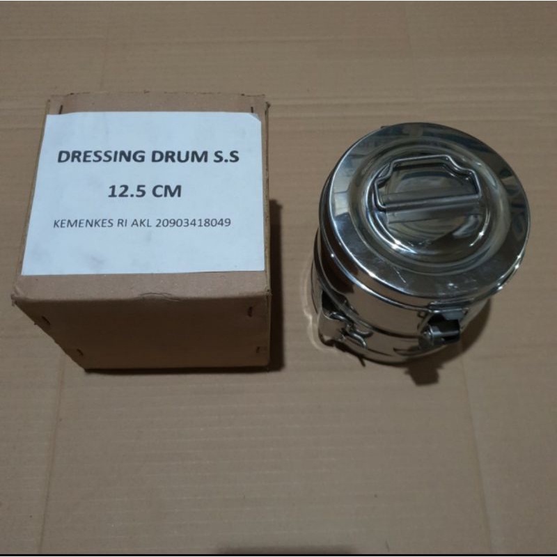 Tromol Kasa Steril 12.5 cm Dressing Drum