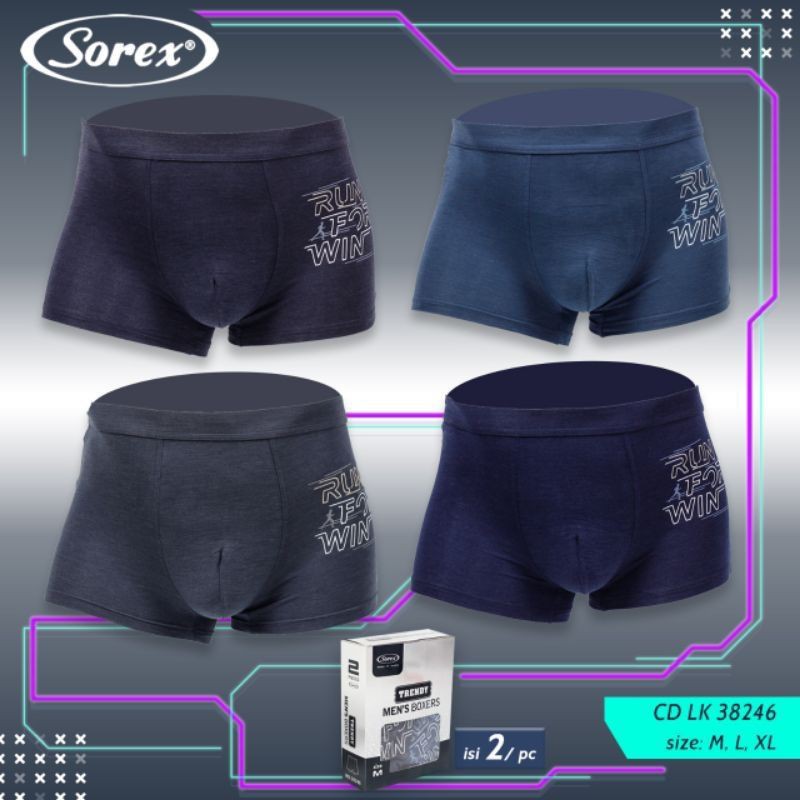 Celana Dalam Pria Sorex Boxer Cowok M,L,XL CD Laki Segiempat