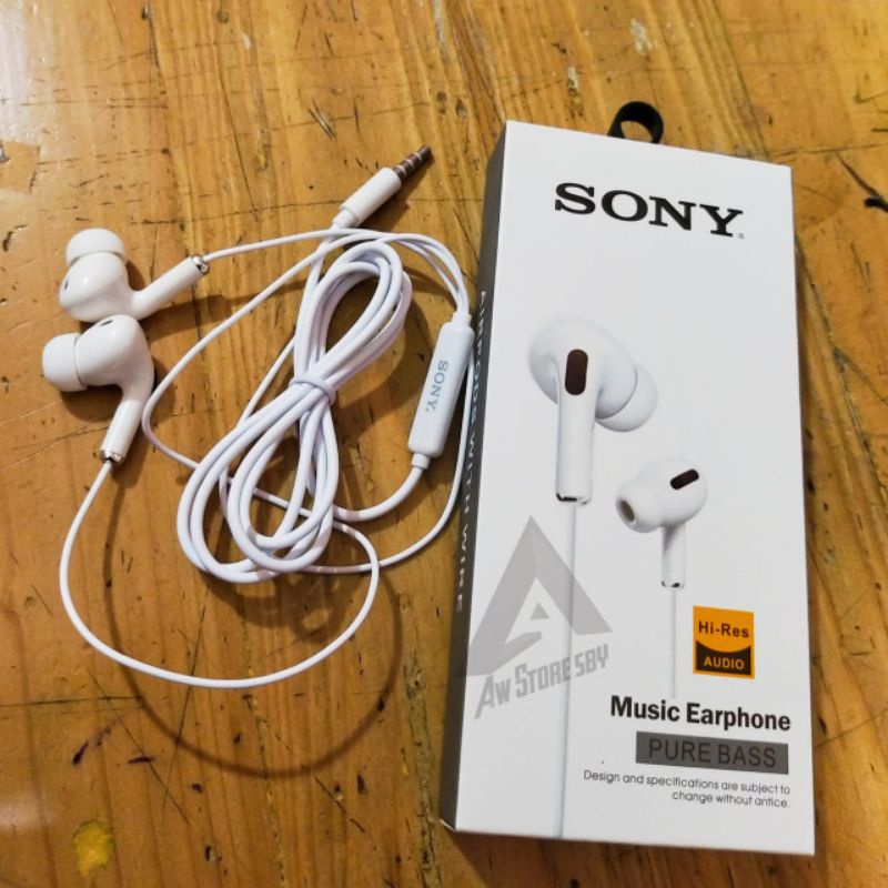 Headset Extra Bass Stereo with Microphone earphone Bass stereo Sony