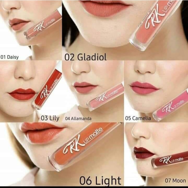 LIPCREAM RK GLOW ORIGINAL / LIPMATTE RK GLOW / Rk Lip Matte Lipstik Rk Kosmetik Viral Lip Cream Matt