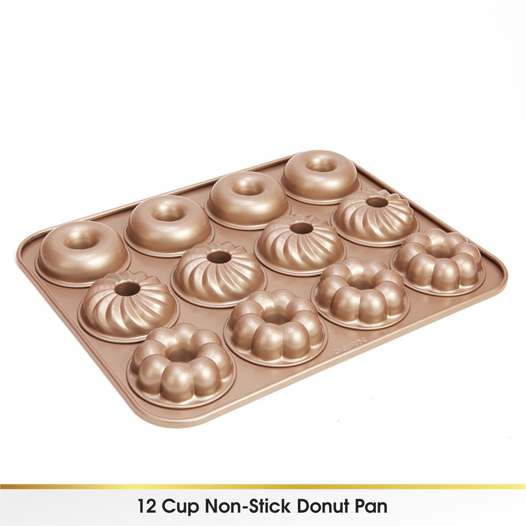 CHEFMADE Cetakan Loyang 12 Pcs Donut Donat Maker Non Stick Pan Motif Anti Lengket