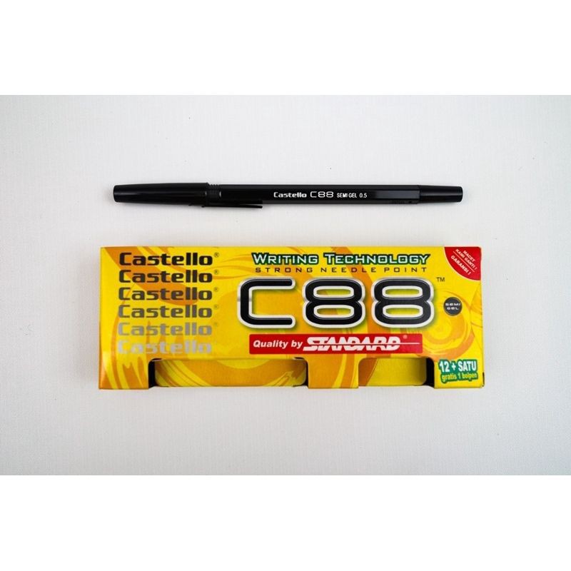 

Ballpoint Jual Pulpen C88 Castello black by standard Satuan Hitam