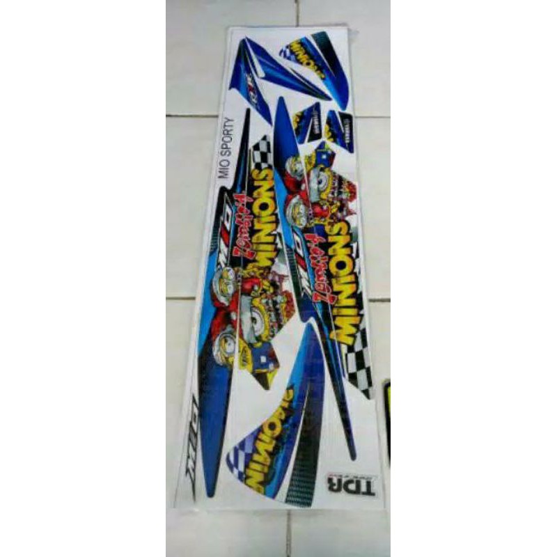 Striping/lis/stiker variasi MIO LAMA/smile/sporty(MINION) biru-hitam-merah-hijau