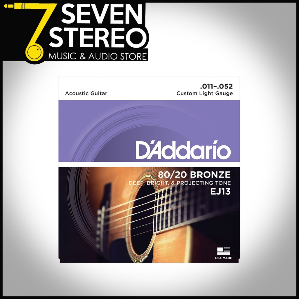 D Addario EJ13 Senar Gitar Akustik 11-52 Original Made In USA