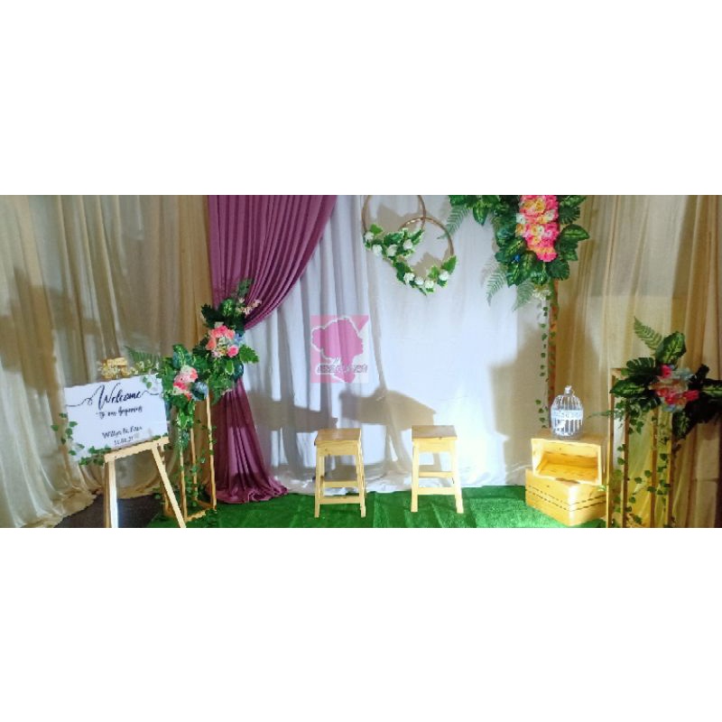 PAKET BACKDROP SET LAMARAN LENGKAP