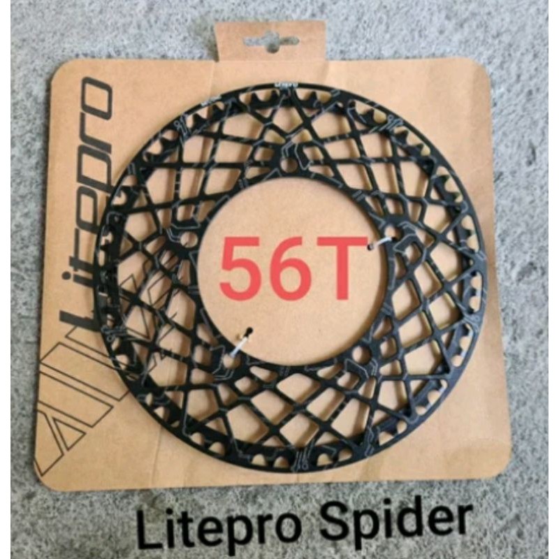 Chainring Litepro 56 T spider chain ring crank spyder 56t BCD 130 MM sepeda arm lipat seli folding bike 130mm