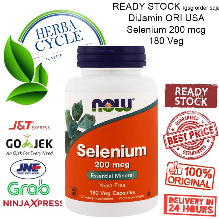 Now Food Selenium 200 mcg 180 Veg Now Selenium 200 mcg Ori USA