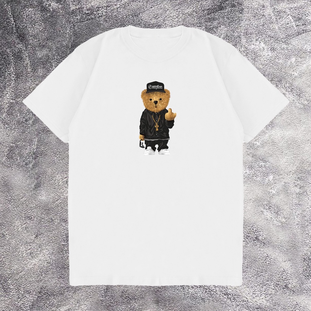 KAOS OVERSIZE BEAR TOPI COMPION T-SHIRT