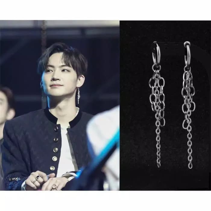 EE0433 - Anting JEPIT Tanpa Tindik Pria Wanita Kpop Korea BTS EXO NCT