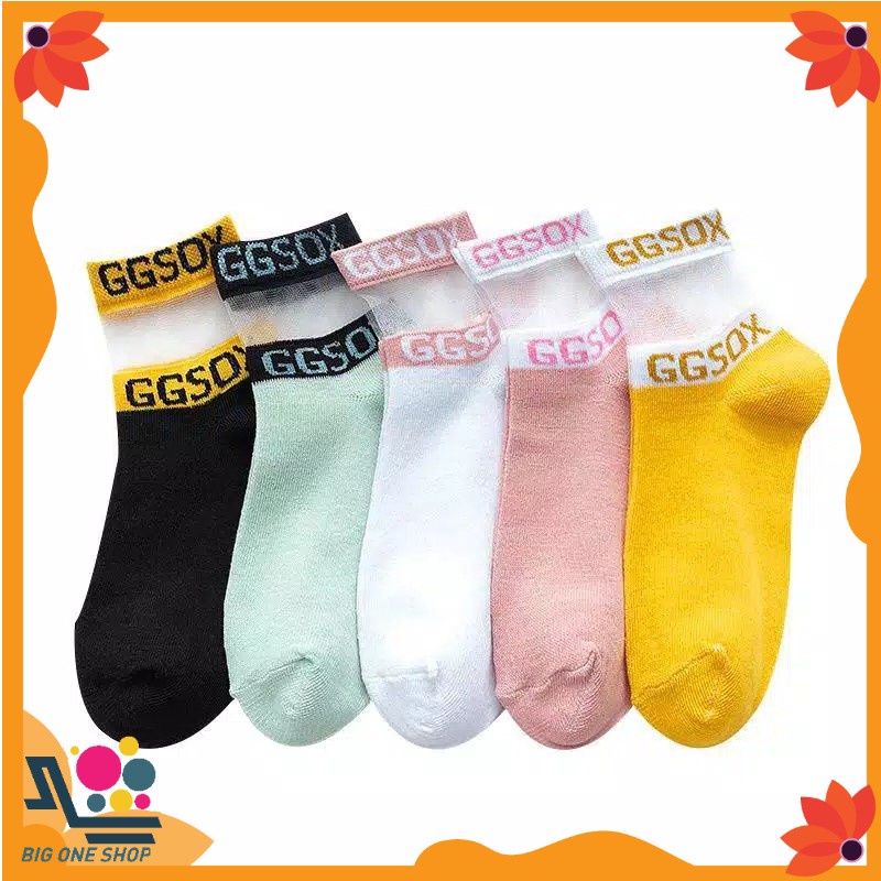 kaki ankle Transparan wanita import model kekiniankaos - kaki transparan pendek Motif GGSOX cod