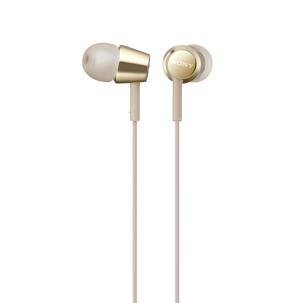 Earphone Sony MDR-EX155AP Wire Headset With Microphone - Gold SONY Earphone Original