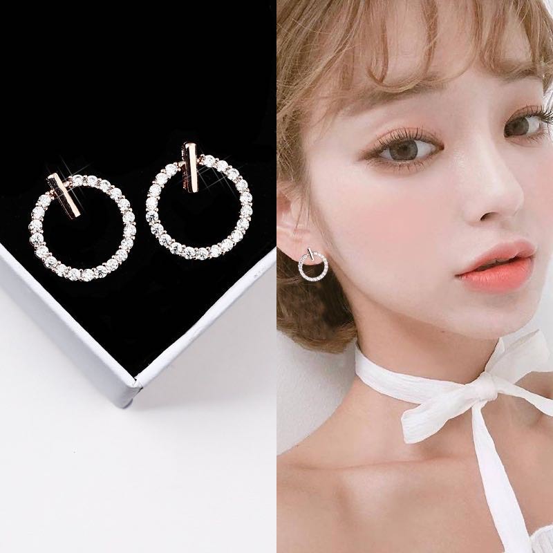 [Bayar Di Tempat] Anting Bulat Mini Geometris Untuk Wanita Fashion Import