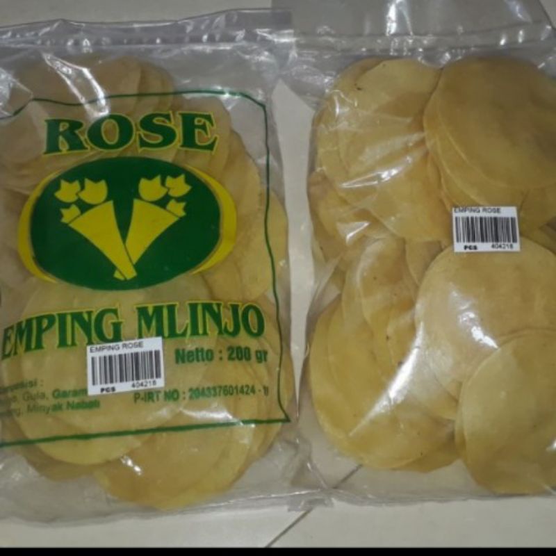

emping melinjo cap rose 200 gr