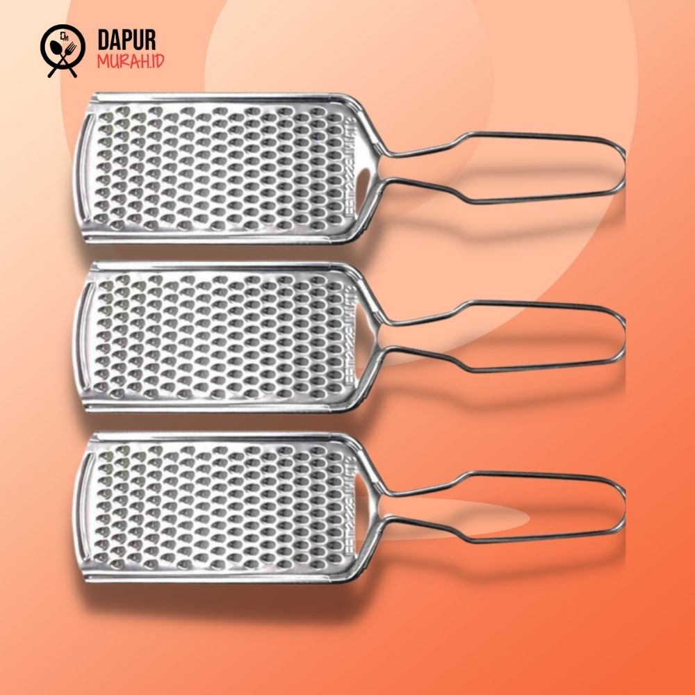 DM - Parutan Keju Cheese Grater Stainless Steel 3 in 1 Anti Karat - Isi 3pcs