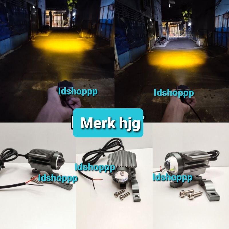 Original HJG Lampu tembak Laser LED D2 mini 2 warna Putih kuning waterproof