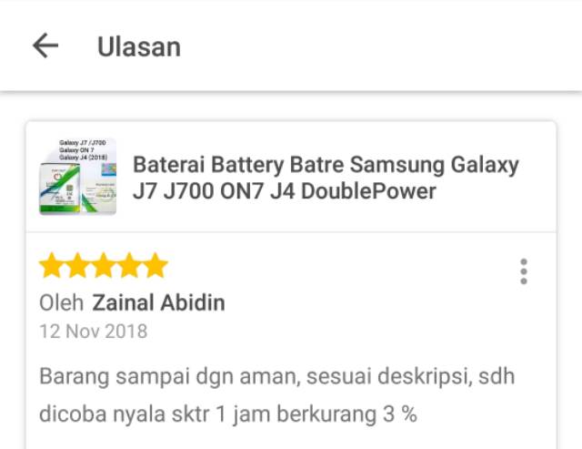 Baterai Battery Batre Samsung Galaxy J7 J700 J7 Duo 2018 ON 7 J4 2018 DoublePower