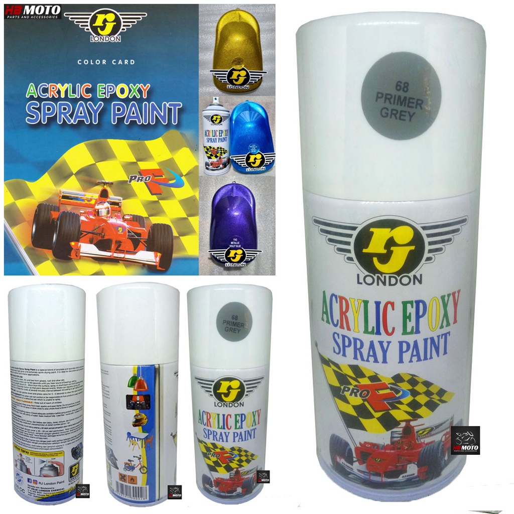 68 Primer Grey/Cat Semprot RJ LONDON 68 Primer Grey ISI 300 CC / Cat Semprot Motor/Cat Pylox RJ LOND