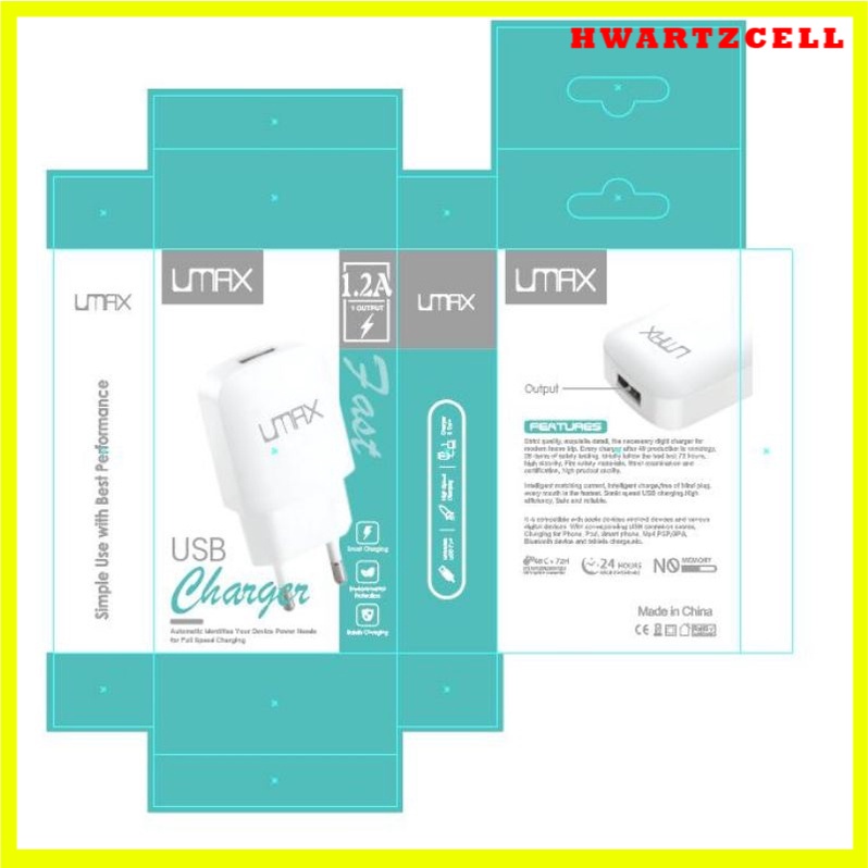 TC Charger Adaptor Cas UMAX U124 F124 1,2A real ampere