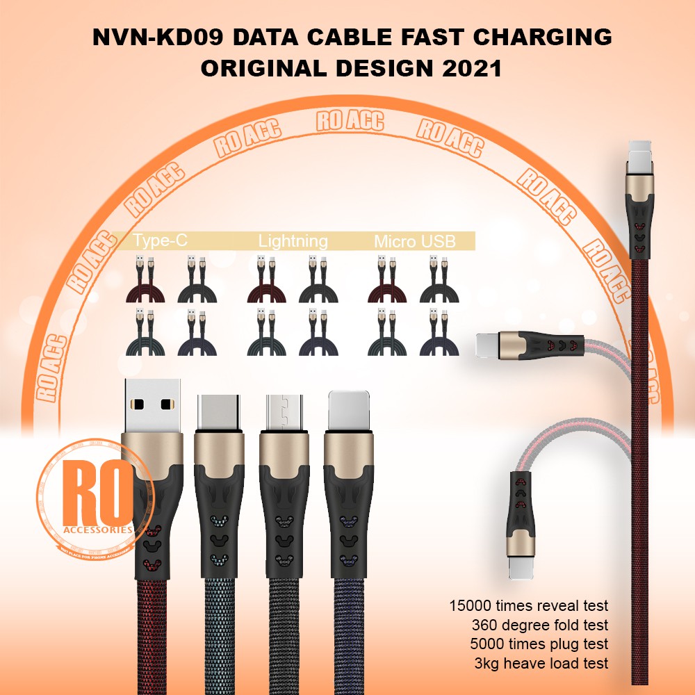 [RO ACC] NVN-KD09 KABEL DATA FAST CHARGING ORIGINAL 2021 DESIGN