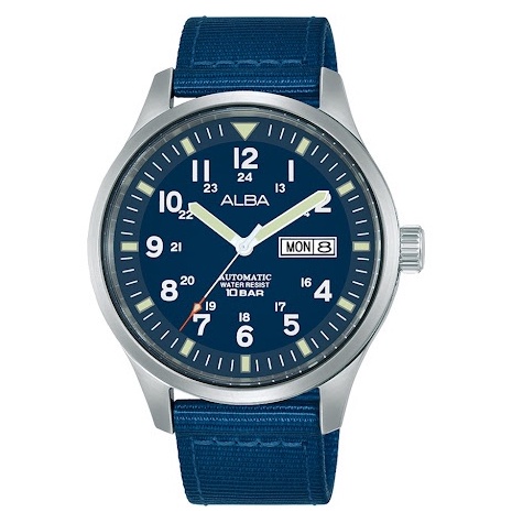 JAM TANGAN PRIA ALBA AL4219X1 AL4219 SILVER BLUE ORIGINAL