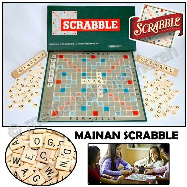 SCRABBLE - MAINANKATA BAHASA INGGRIS DAN INDONESIA - MAINAN UNIK - MAINAN SERU KELUARGA
