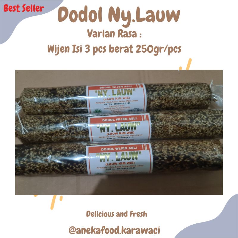 

TERMURAH! 3 pcs Dodol Wijen Khas Tangerang Ny.Lauw