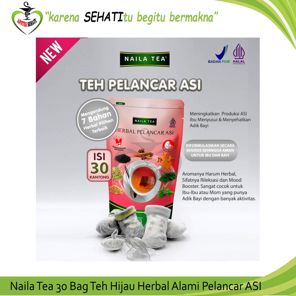 Naila Tea Teh Herbal Melancarkan ASI Booster Meningkatkan Kualitas ASI