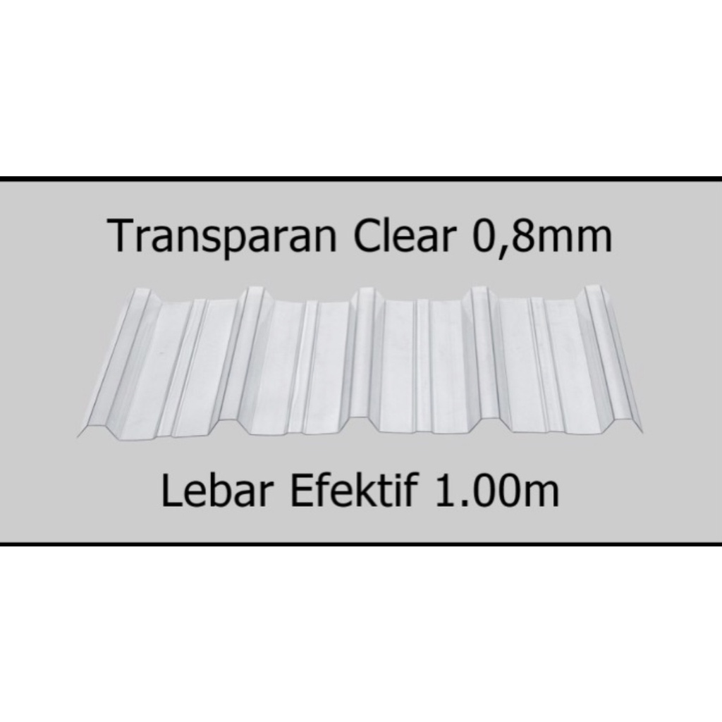 Atap Transclear Exeltech Spandek Transparan Bening per meter