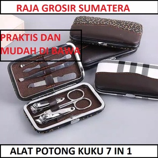 alat manicure 7 in 1 praktis kecil alat potong kuku dompet