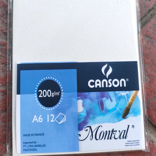 

Water color paper montval canson isi 10 ukuran A4 / A5 200 gsm kertas cat air
